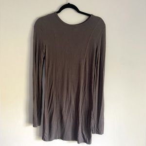 Alexander Wang Grey Long Sleeve Body Con Dress